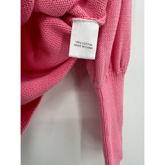 Tuckernuck Mixed Berry Pink Crochet Bettina Sweater sz M NWT Long Sleeve Collar - Picture 6 of 7